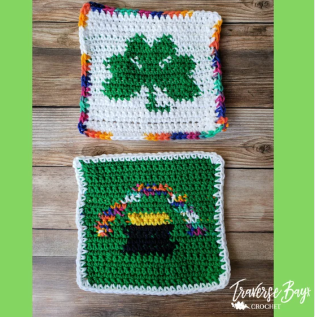Crochet St. Patricks Day Potholder Pattern