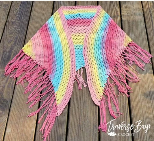 Crochet Fringe Shawl Pattern