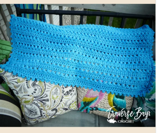 Crochet Pom Baby Blanket Pattern