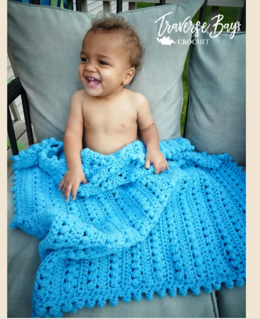 Crochet Pom Baby Blanket Pattern