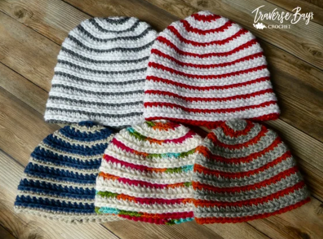 Crochet Top Down Beanie Pattern