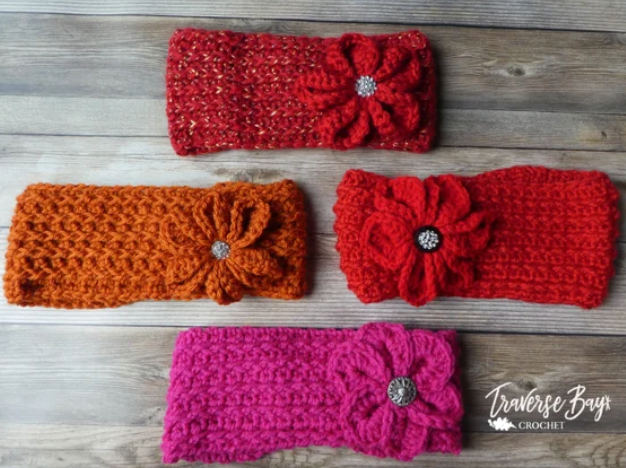 Crochet Flower Headband Pattern