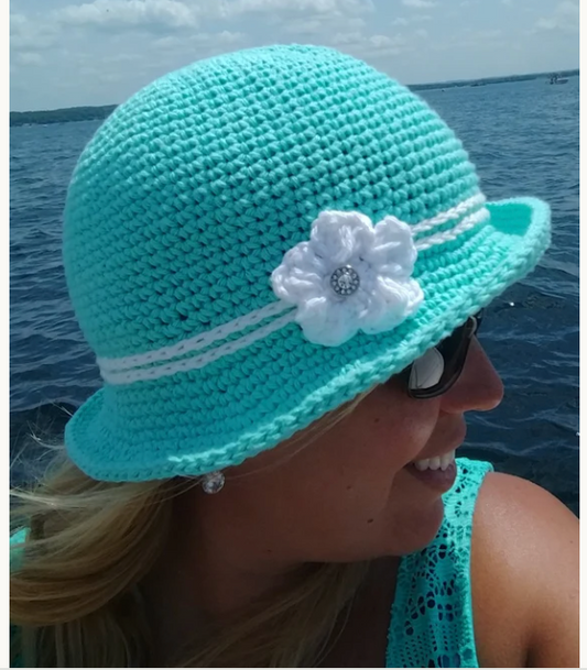 Crochet Flower Sun Hat Pattern