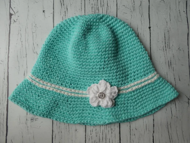 Crochet Flower Sun Hat Pattern