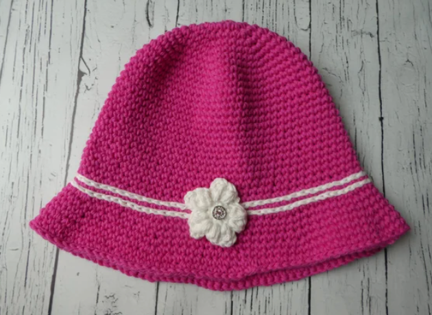 Crochet Flower Sun Hat Pattern