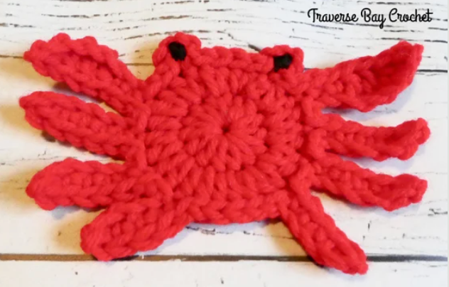 Crochet Crab Applique Pattern
