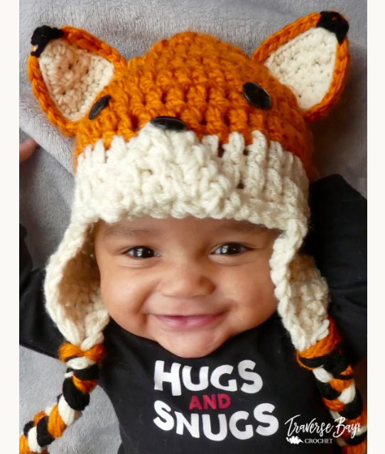 Crochet Fox Hat Pattern